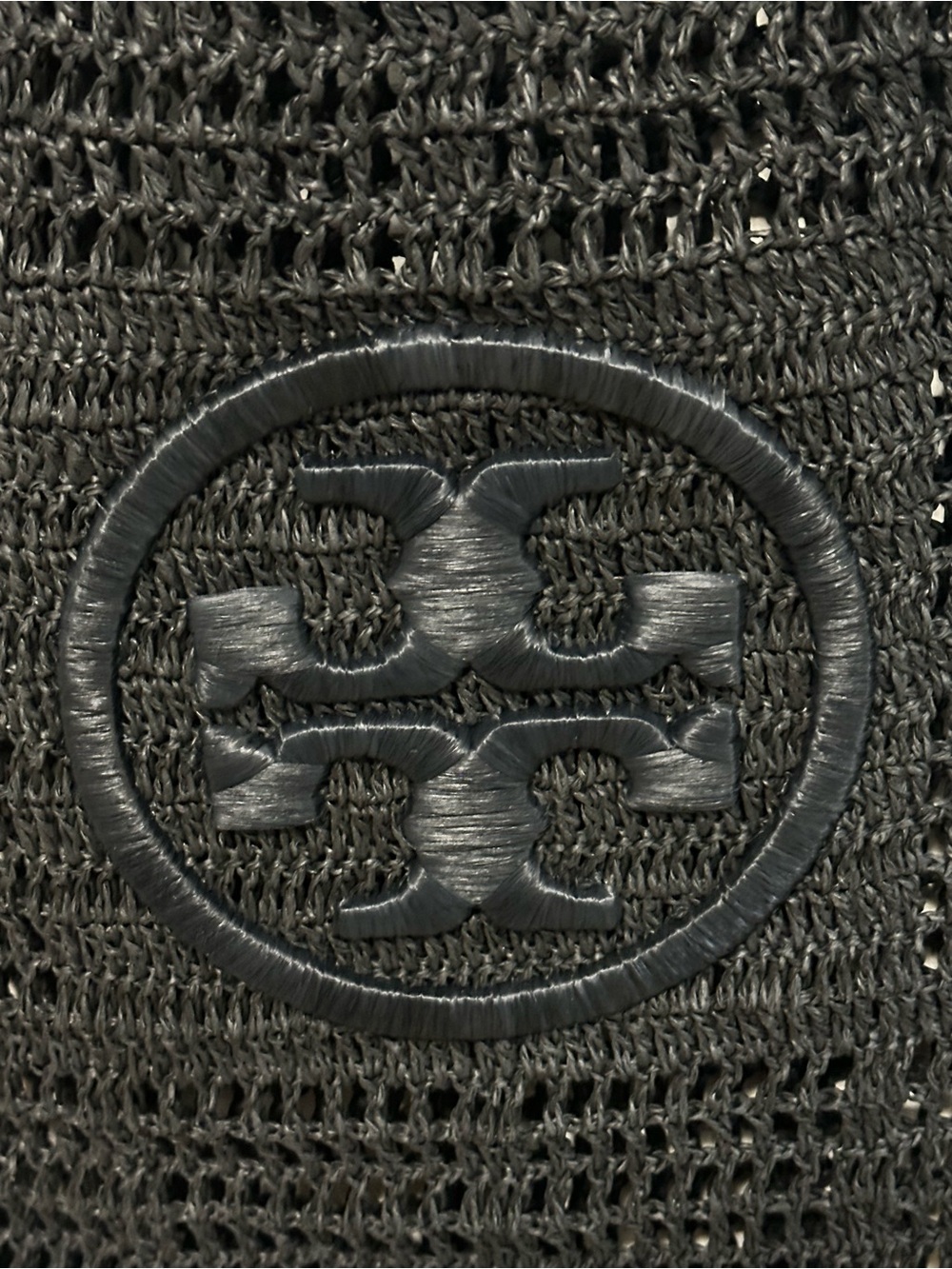 Tory Burch Ella‎ Hand-Crocheted Tote in Black EUC - Picture 3 of 11